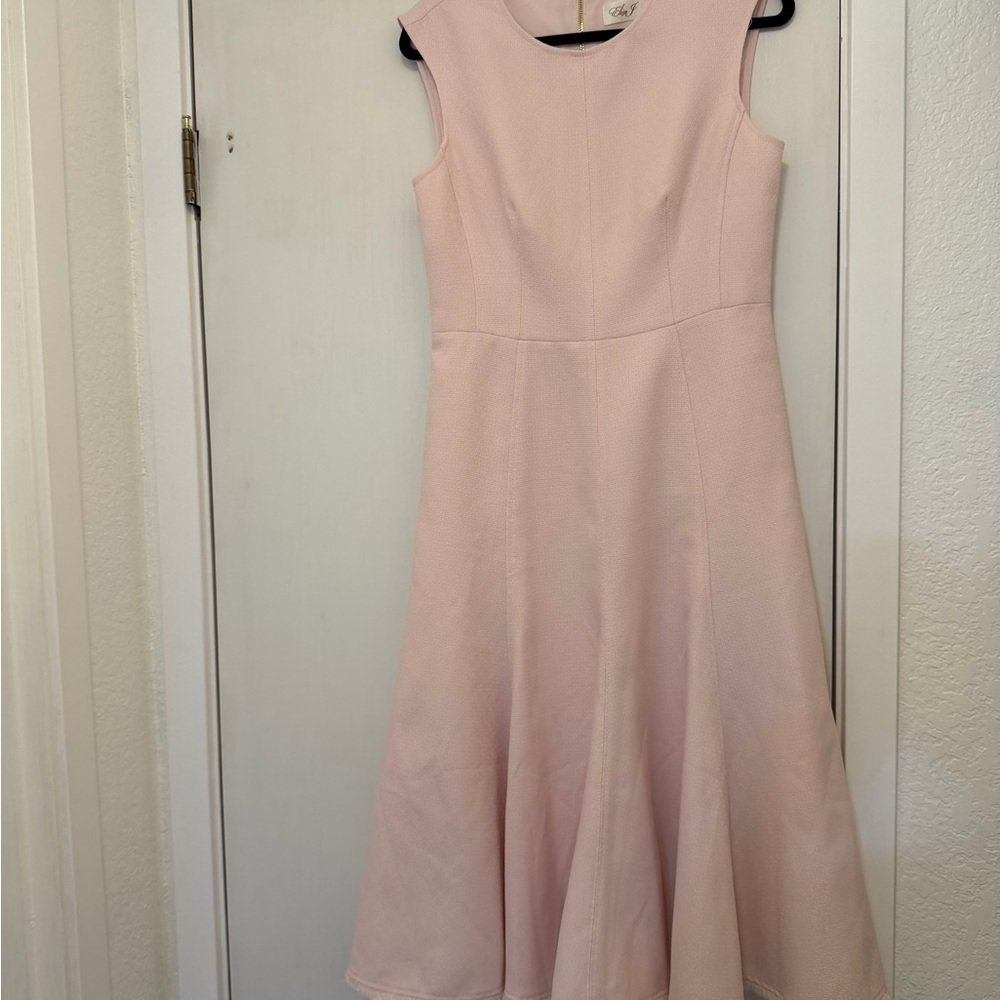 Eliza J Blush Pink Sleeveless Fit-and-Flare Midi Dress new without tag